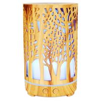 Ohm Cold Mist Ultrasonic Woodgrain Diffuser with Nightlight